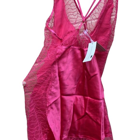 Naked Princess Silk Ella Deep V Chemise Sleep Lingerie Dress NWT Size Small - Picture 7 of 10